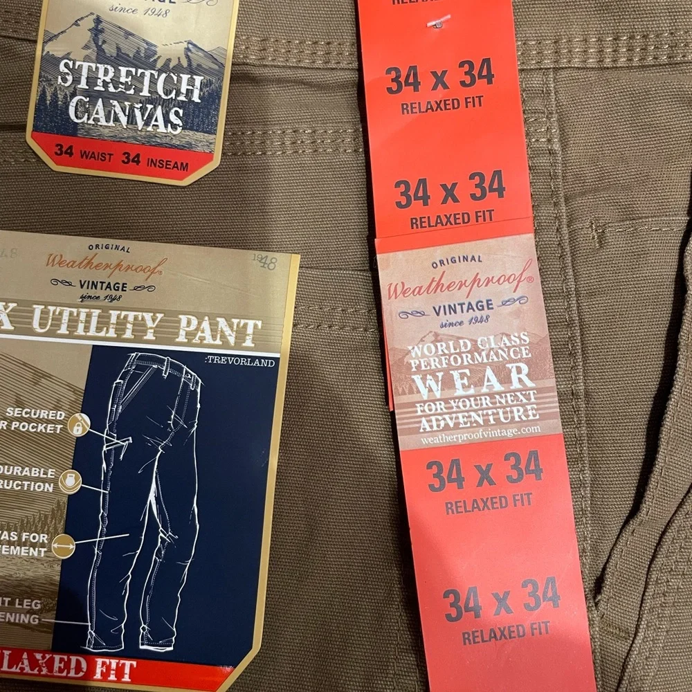 Men Weatherproof utility pants. - Picture 2 of 6
